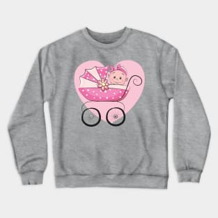 Baby shower announcement design Crewneck Sweatshirt